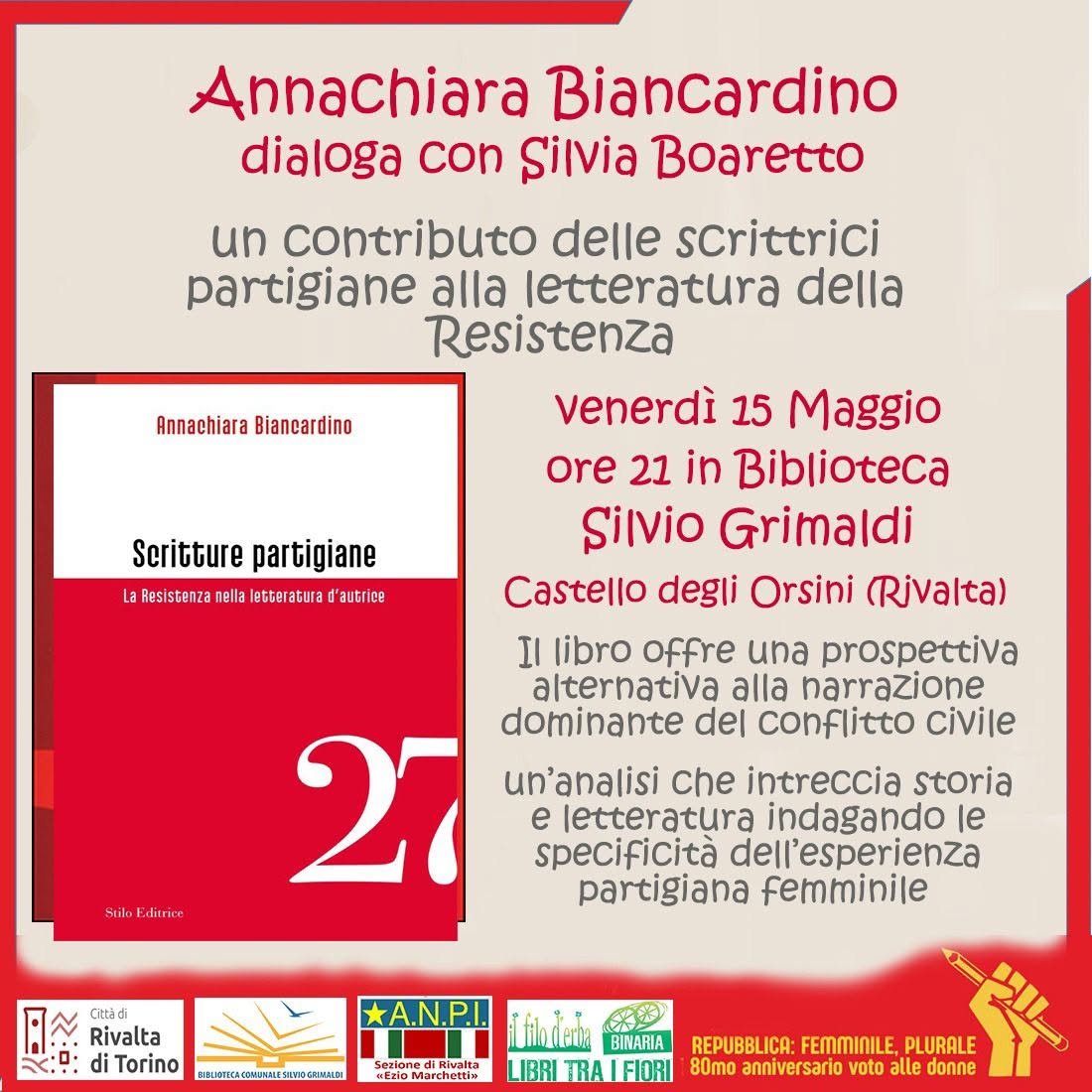 Presentazione del libro “Scritture partigiane”